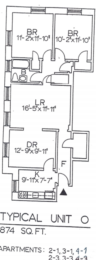 2 beds, 1 bath, 897 sqft, $2,160