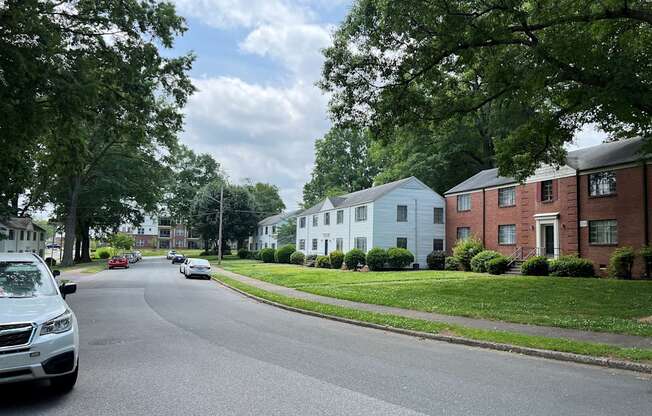 a row of houses on a street