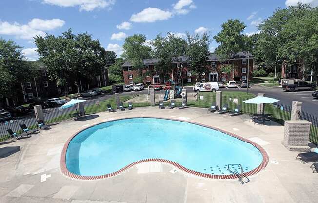 outdoor pool at apartment complex