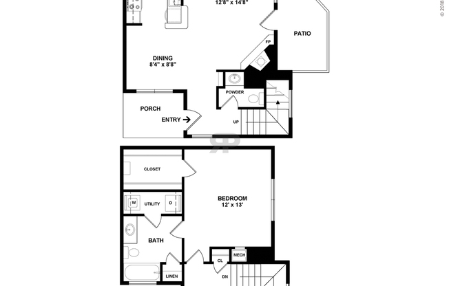 A11TH: Beds - 1: Baths - 1.5: SqFt Range - 845 to 845