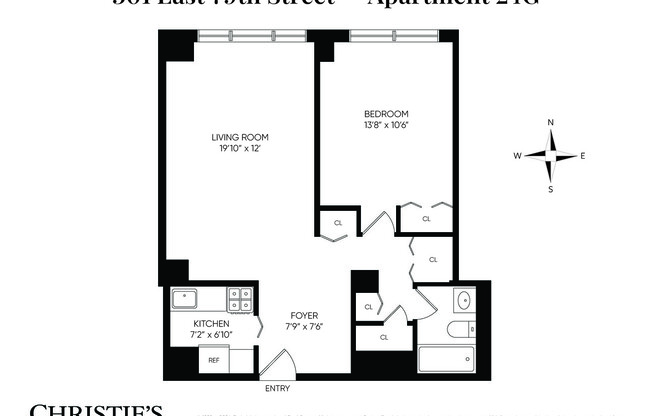 1 bed, 1 bath, 650 sqft, $5,000, Unit 24G