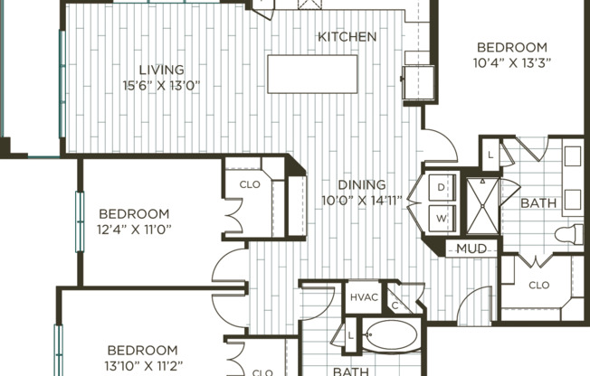 3 beds, 2 baths, 1,606 sqft, $3,235, Unit 5079
