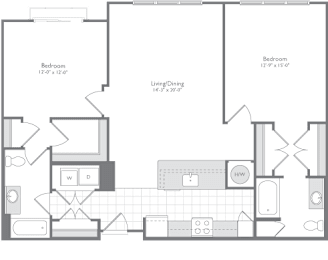 2 beds, 2 baths, 1,274 sqft, $2,518