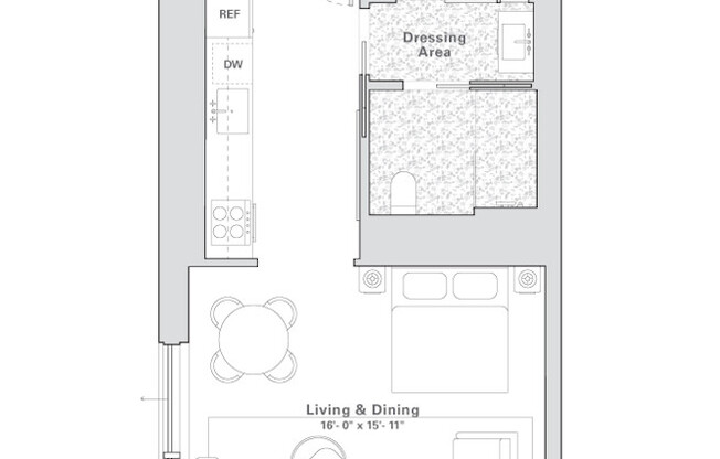 Studio, 1 bath, 579 sqft, $4,750, Unit 713