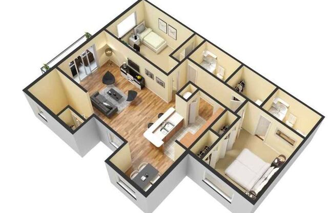 2 beds, 2 baths, 1,003 sqft, $1,885, Unit 060