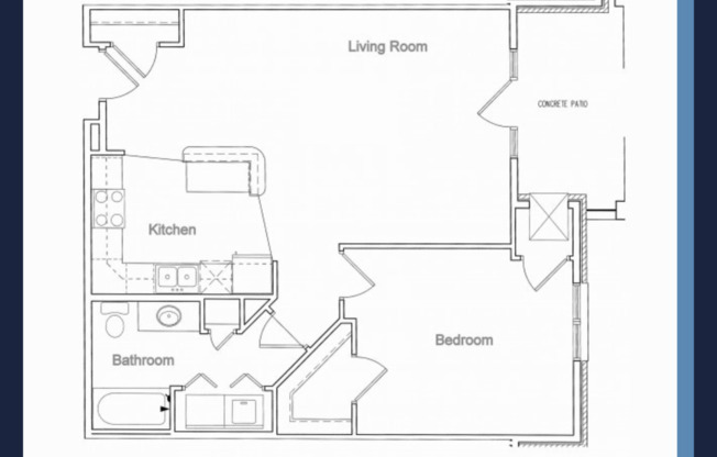 1 bed, 1 bath, 841 sqft, $1,465