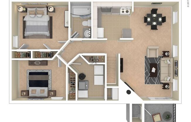 2 beds, 1 bath, 984 sqft, $2,335