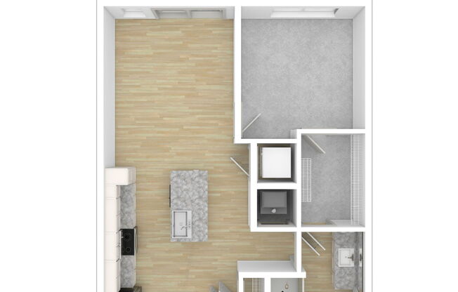 1 bed, 1 bath, 677 sqft, $1,715