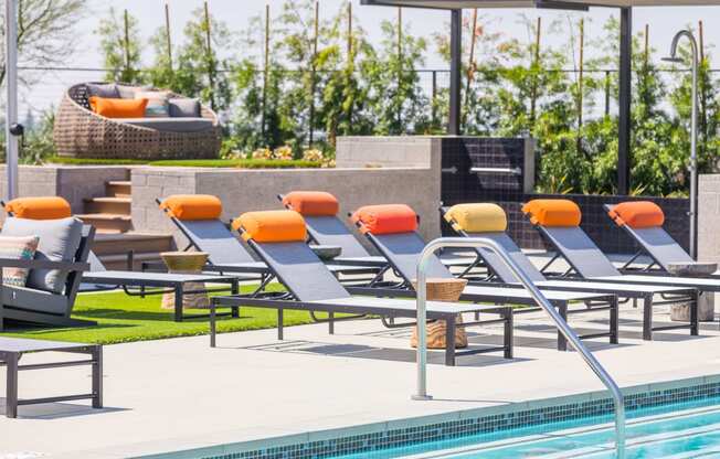 Pool Seating at The Herald Apartments