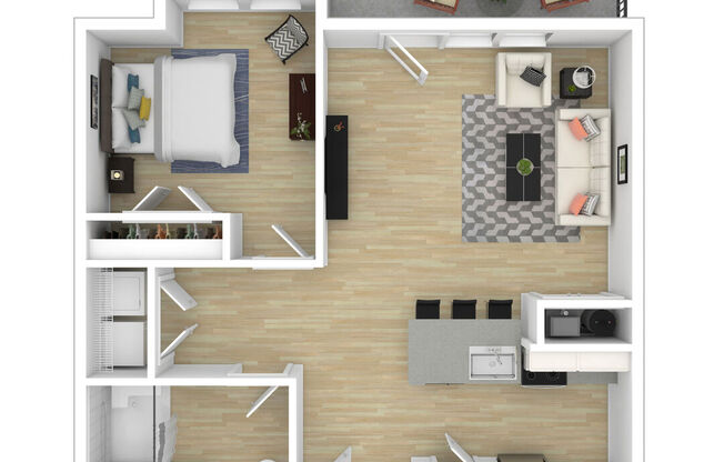 1 bed, 1 bath, 758 sqft, $2,300