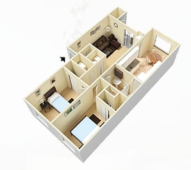  Floor Plan 2 Bedroom