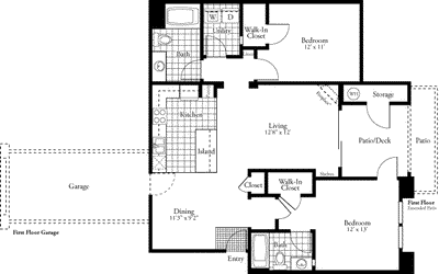 2 beds, 2 baths, 1,151 sqft, $2,870