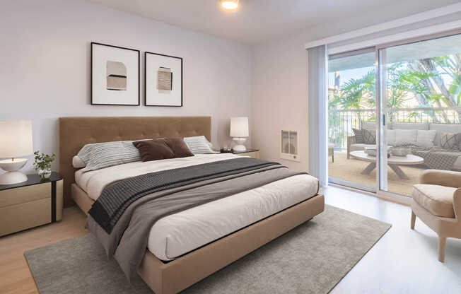 Bedroom with Hard Surface Flooring