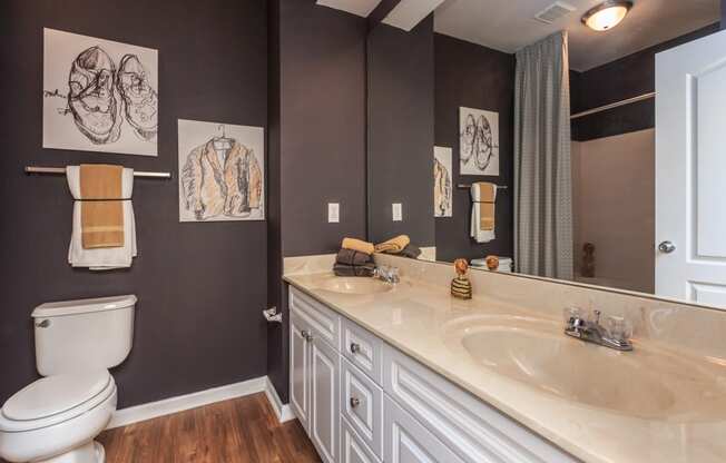 Bathroom interior at Wynnewood Farms Apartments, Overland Park, 66209