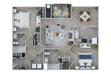 2 beds, 2 baths, 1,061 sqft, $2,818