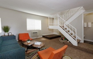 Living room at Horizon Apartments in Santa Ana, California