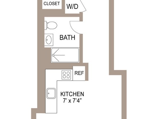 Studio, 1 bath, $2,995, Unit 5F