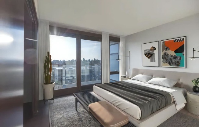 Ballard Lofts Apartment Amenities Floor to Ceiling Windows