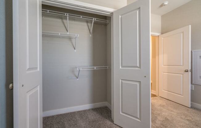 Bedroom with Closet Space (Luxury Floor Plan) at Emerald Creek Apartments, Greenville
