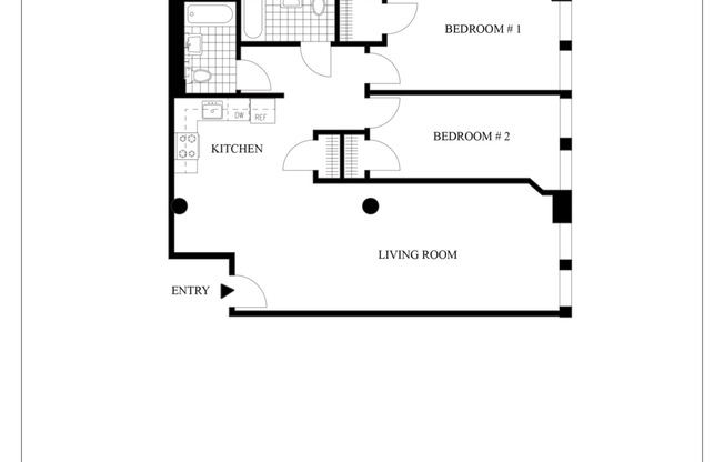 2 beds, 2 baths, 1,171 sqft, $5,499, Unit 3F