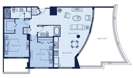 2 beds, 2 baths, 1,178 sqft, $3,611