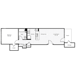 1 bed, 1 bath, 770 sqft, $1,700