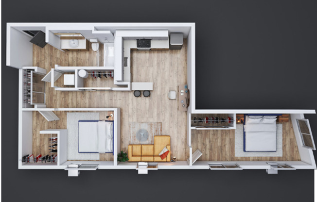 2 beds, 1 bath, 922 sqft, $1,900, Unit 228