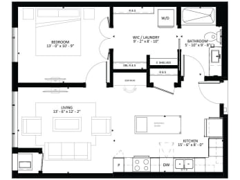 1 bed, 1 bath, 737 sqft, $1,479