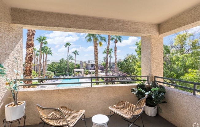 Patio View at San Moritz Apartments, Las Vegas, Nevada