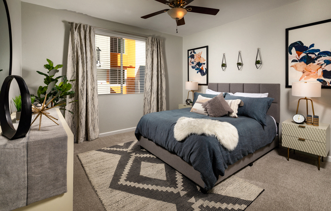 Luxury One Bedroom Apartments in La Mesa CA - The District - Bedroom with Plush Carpeting