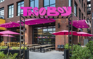 Live at Modera LoSo, where South End's vibrant culture is at your doorstep!  Try Tacoboy and indulge in Charlotte’s favorite tacos and margaritas while enjoying the modern comfort of our stylish apartment community.