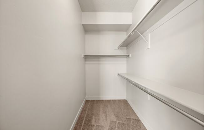 a spacious walk in closet at the casey, 2100 delgany, co