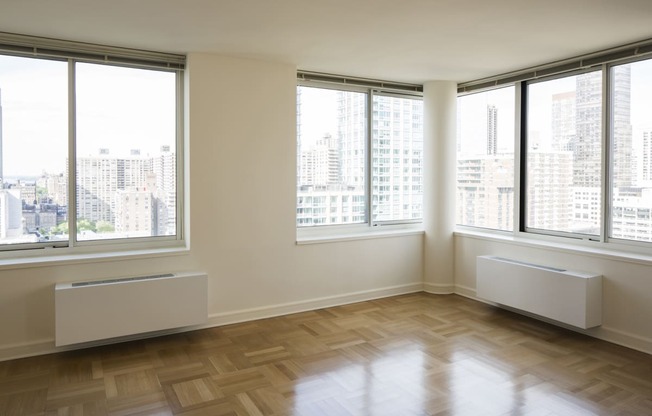 Solid white oak flooring at The Ashley Apartments, 400 W. 63rd Street, New York