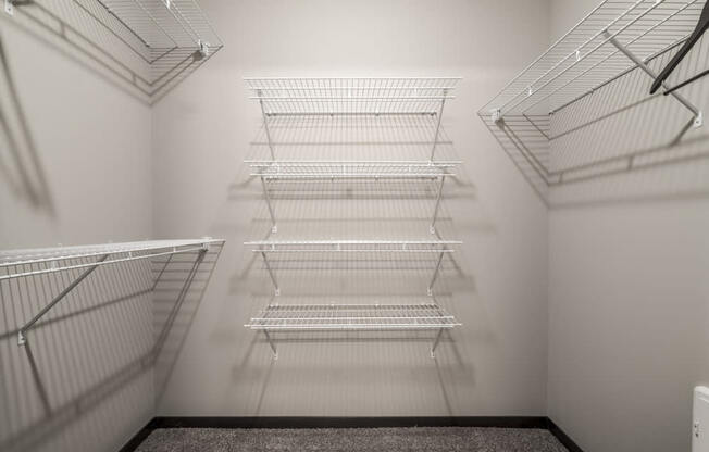 Interiors-Large walk-in closets with ample built-in shelving