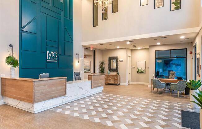 Clubhouse Lobby at Lyra, Sarasota, FL, 34237