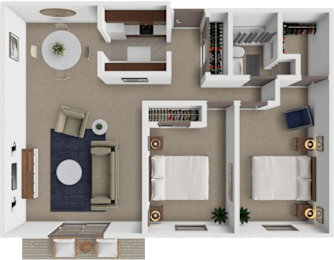 2 beds, 1 bath, 930 sqft, $1,295