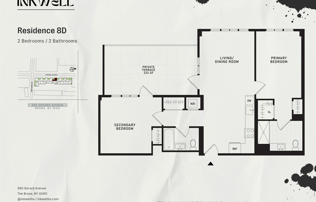 2 beds, 2 baths, $3,930, Unit 8D