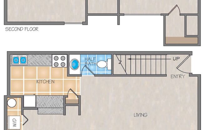 2 beds, 2.5 baths, 1,236 sqft, $1,385, Unit 11-201