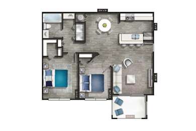 2 beds, 1 bath, 955 sqft, $2,059