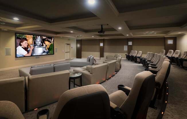 Private Movie Theatre at La Jolla Crossroads Apartments, California