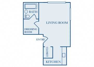 Studio, 1 bath, 375 sqft, $494