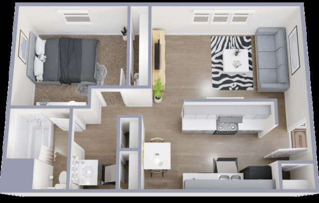 1 bed, 1 bath, 560 sqft, $641