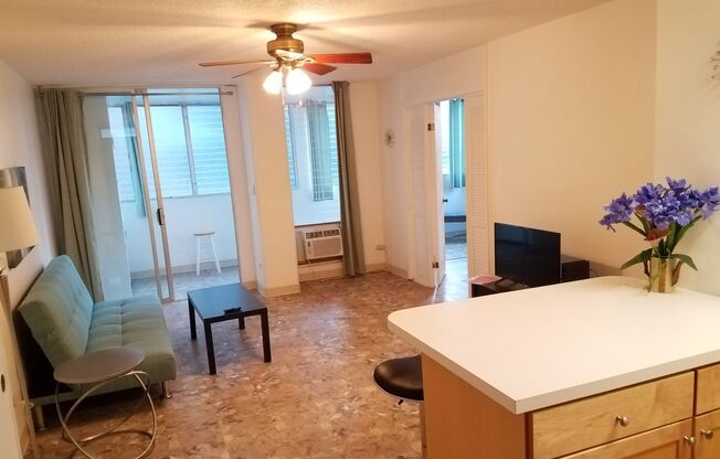Near Waikiki Beach. Window AC. Near Public Transportation