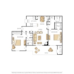 2 beds, 2 baths, 925 sqft, $3,330