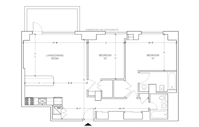 2 beds, 2 baths, $8,295, Unit 19H