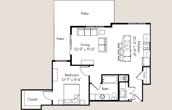1 bed, 1 bath, 768 sqft, $1,875, Unit 8310 Globe Drive - 502