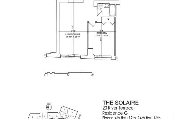 1 bed, 1 bath, 871 sqft, $9,500, Unit 16G