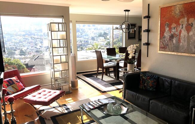 Elegant & Expansive Furnished 3 Bedroom/2 Bath in Corona Heights!  AMSI/NOVO Realty/Maureen Couture