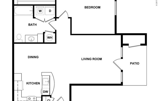 1 bed, 1 bath, 907 sqft, $1,319