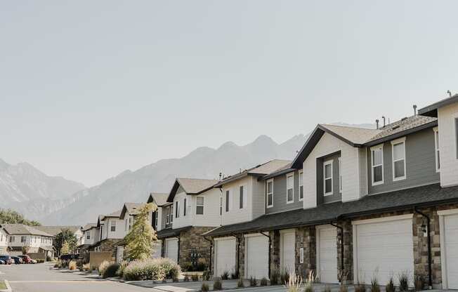 Outside View with Garages at Parc at Day Dairy Apartments and Townhomes, Draper, UT, 84020